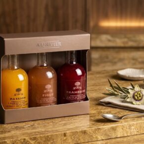Coffret Trio de Vinaigres aux Pulpes de Fruits – A L'Olivier