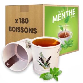 thé à la menthe en gobelets pré-dosés