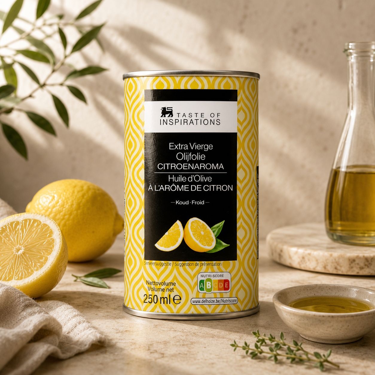 Huile d'Olive Vierge Extra à l'Arôme de Citron